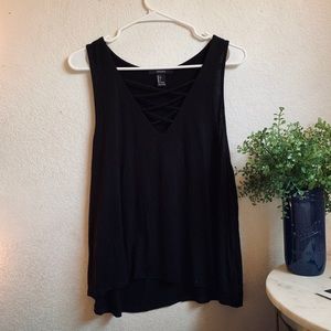 Black crisscross Tank top